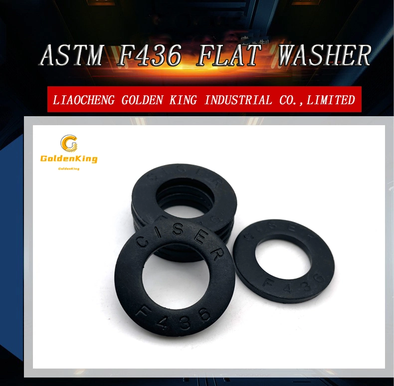 High Quality Carbon Steel ASTM F436 Hardened Black Plain Flat Washer
