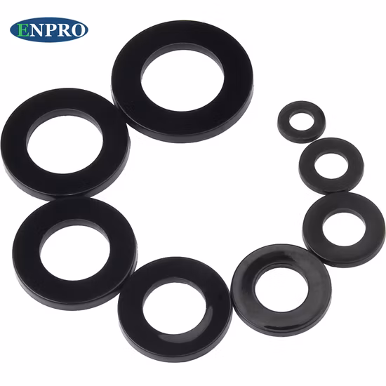 China Factory Supply Black and White Clear Round Rubber Flat Washer